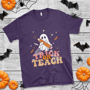 Teacher Halloween T Shirt Trick Or Teach Ghost TS09 Purple Print Your Wear