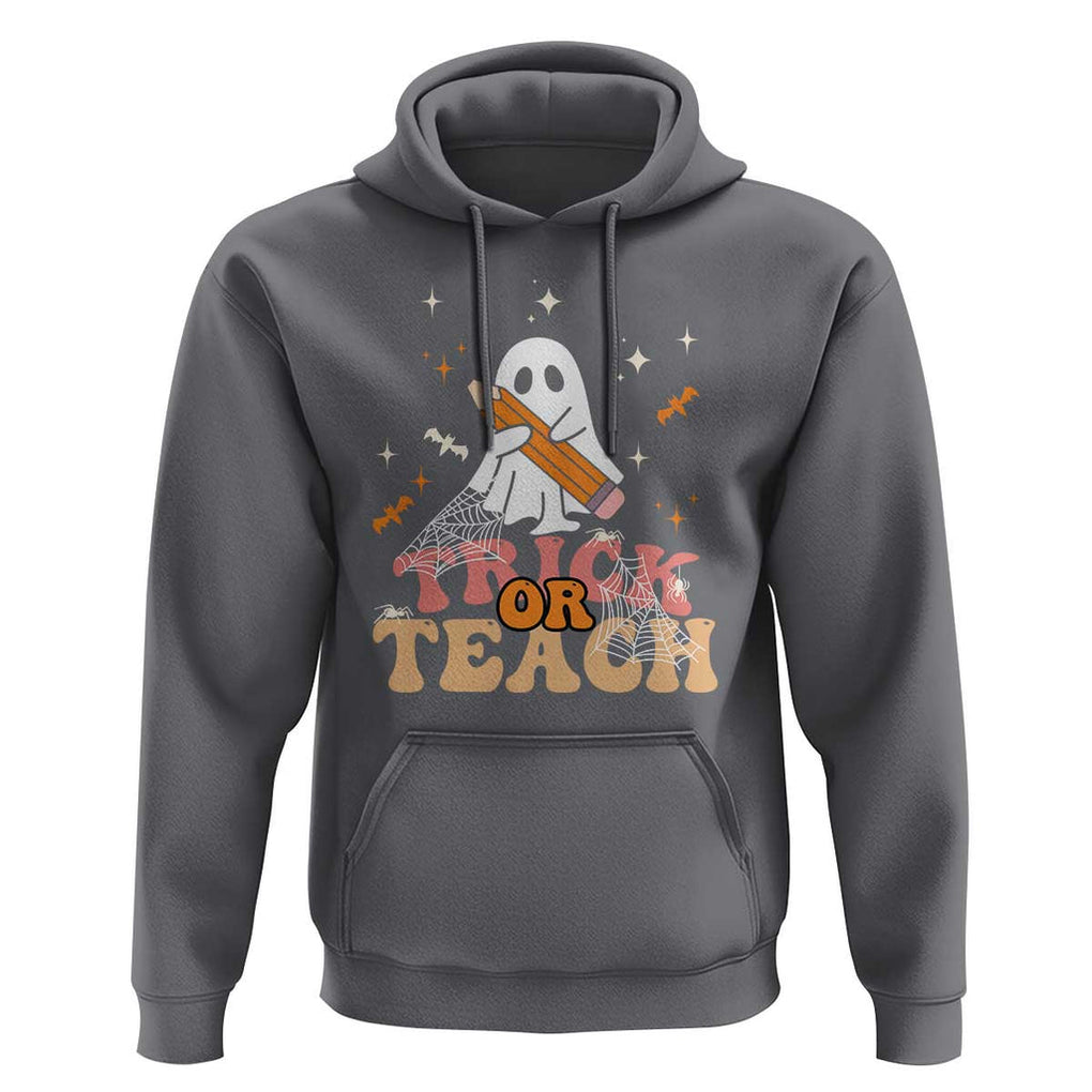 Teacher Halloween Hoodie Trick Or Teach Ghost TS09 Charcoal Print Your Wear