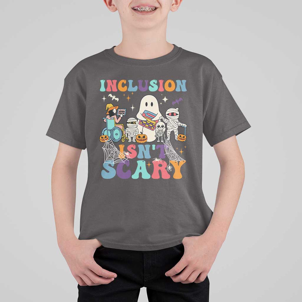 Special Teacher Halloween T Shirt For Kid Inclusion Isn't Scary TS09 Dark Chocolate Print Your Wear