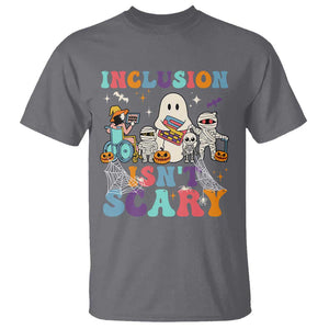 Special Teacher Halloween T Shirt Inclusion Isn't Scary TS09 Charcoal Print Your Wear