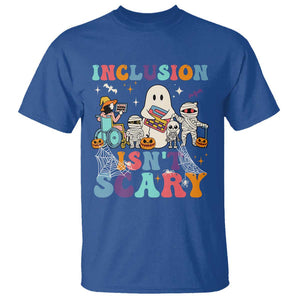 Special Teacher Halloween T Shirt Inclusion Isn't Scary TS09 Royal Blue Print Your Wear