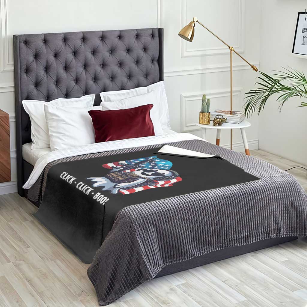Halloween Veteran Throw Blanket Click Click Boo Army TS09 Print Your Wear