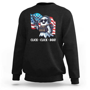 Halloween Veteran Sweatshirt Click Click Boo Army TS09 Black Print Your Wear