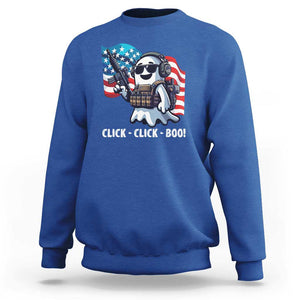 Halloween Veteran Sweatshirt Click Click Boo Army TS09 Royal Blue Print Your Wear