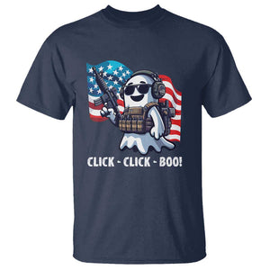 Halloween Veteran T Shirt Click Click Boo Army TS09 Navy Print Your Wear