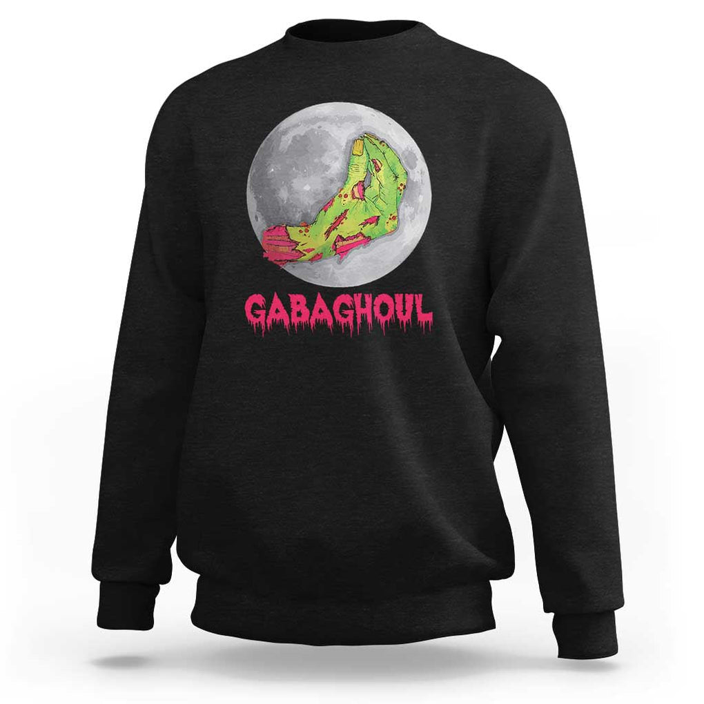 Funny Halloween Sweatshirt Gabaghoul Italian Zombie Hand TS09 Black Print Your Wear