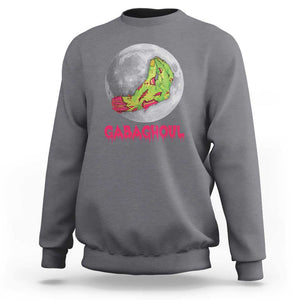 Funny Halloween Sweatshirt Gabaghoul Italian Zombie Hand TS09 Charcoal Print Your Wear