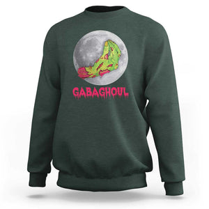 Funny Halloween Sweatshirt Gabaghoul Italian Zombie Hand TS09 Dark Forest Green Print Your Wear