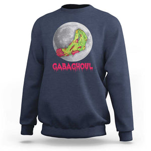 Funny Halloween Sweatshirt Gabaghoul Italian Zombie Hand TS09 Navy Print Your Wear