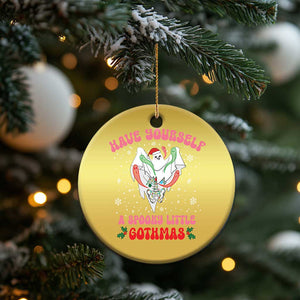 Gothic Xmas Christmas Ornament Have Yourself Spooky Little Gothmas Ghost Xmas Cute Boo TS09 Print Your Wear