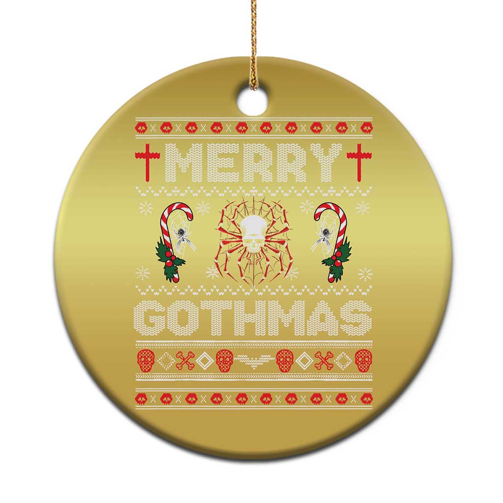 Merry Gothmas Goth Christmas Spider Skulls Christmas Ornament TS09 Print Your Wear