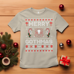 Merry Gothmas Goth Christmas Spider Skulls T Shirt TS09 Sand Printyourwear