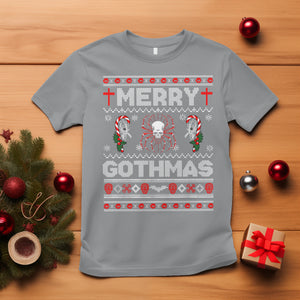 Merry Gothmas Goth Christmas Spider Skulls T Shirt TS09 Sport Gray Printyourwear