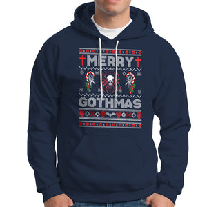 Merry Gothmas Goth Christmas Spider Skulls Hoodie TS09 Navy Printyourwear