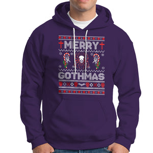 Merry Gothmas Goth Christmas Spider Skulls Hoodie TS09 Purple Printyourwear
