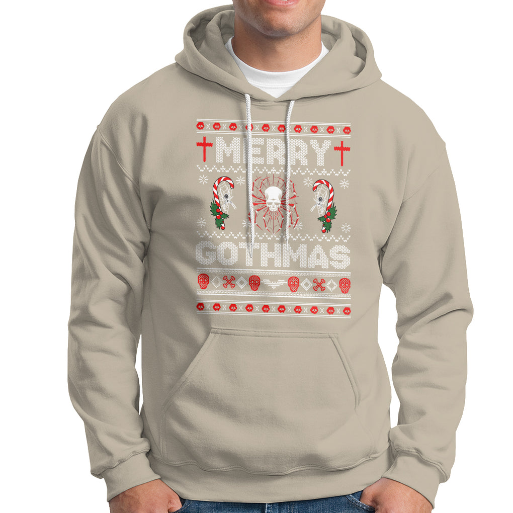 Merry Gothmas Goth Christmas Spider Skulls Hoodie TS09 Sand Printyourwear