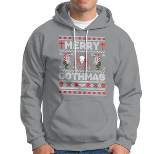 Merry Gothmas Goth Christmas Spider Skulls Hoodie TS09 Sport Gray Printyourwear