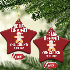 Xmas Pregnancy Christmas Ornament The Man Behind The Cookie In The Oven Gingerbread Baby TS09 Star Red Print Your Wear