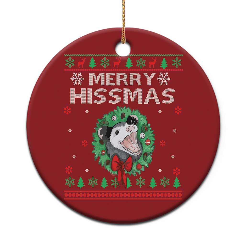 Xmas Opossum Merry Hissmas Christmas Ornament TS09 Print Your Wear