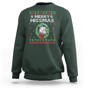 Merry Hissmas Possum Lovers Opossum Christmas Sweatshirt TS09 Dark Forest Green Printyourwear