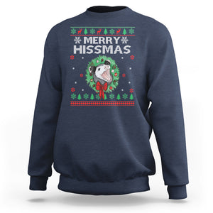 Merry Hissmas Possum Lovers Opossum Christmas Sweatshirt TS09 Navy Printyourwear