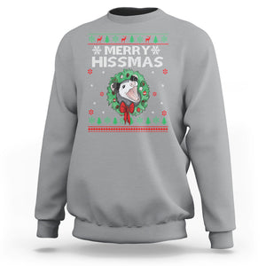 Merry Hissmas Possum Lovers Opossum Christmas Sweatshirt TS09 Sport Gray Printyourwear