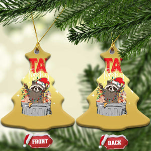 Funny Raccoon Xmas Christmas Ornament Stay Trashy Garbage Trashin Santa Hat TS09 Christmas Tree Gold Print Your Wear