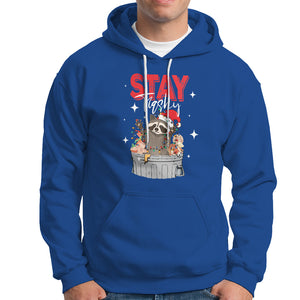 Stay Trashy Christmas Raccoon Garbage Trashin Santa Hat Hoodie TS09 Royal Blue Printyourwear