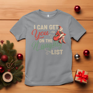 I Can Get You On The Naughty List Santa Lady Vintage Christmas T Shirt TS09 Sport Gray Printyourwear