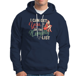 I Can Get You On The Naughty List Santa Lady Vintage Christmas Hoodie TS09 Navy Printyourwear