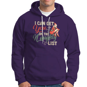 I Can Get You On The Naughty List Santa Lady Vintage Christmas Hoodie TS09 Purple Printyourwear