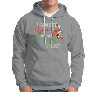 I Can Get You On The Naughty List Santa Lady Vintage Christmas Hoodie TS09 Sport Gray Printyourwear