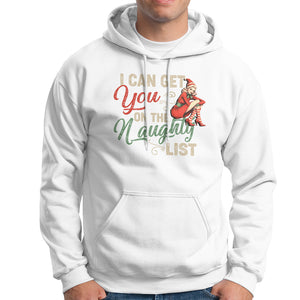 I Can Get You On The Naughty List Santa Lady Vintage Christmas Hoodie TS09 White Printyourwear