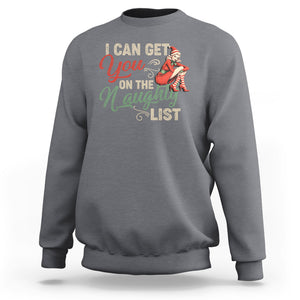 I Can Get You On The Naughty List Santa Lady Vintage Christmas Sweatshirt TS09 Charcoal Printyourwear