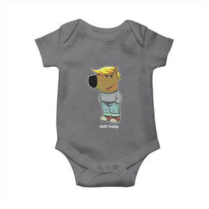 Funny Chill Trump Viral Meme Baby Onesie TS09 Charcoal Print Your Wear