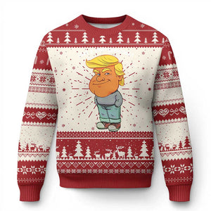 Funny Trump Meme Just A Chill President Ugly Christmas Sweater TS09 Red Print Your Wear