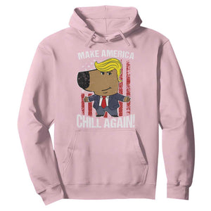 Funny Chill Trump Guy Make America Chill Again Hoodie TS09 Light Pink Print Your Wear