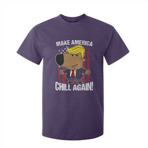 Funny Chill Trump Guy Make America Chill Again T Shirt For Kid TS09 Purple Print Your Wear