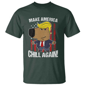 Funny Chill Trump Guy Make America Chill Again T Shirt TS09 Dark Forest Green Print Your Wear