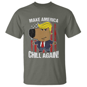 Funny Chill Trump Guy Make America Chill Again T Shirt TS09 Military Green Print Your Wear