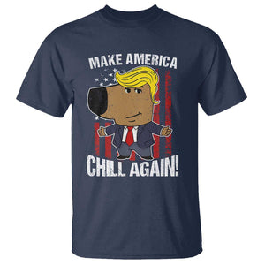 Funny Chill Trump Guy Make America Chill Again T Shirt TS09 Navy Print Your Wear