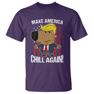 Funny Chill Trump Guy Make America Chill Again T Shirt TS09 Purple Print Your Wear