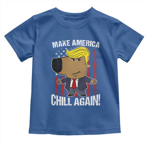 Funny Chill Trump Guy Make America Chill Again Toddler T Shirt TS09 Royal Blue Print Your Wear