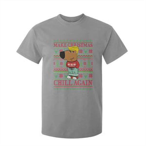 Funny Make Christmas Chill Again Chill Trump T Shirt For Kid TS09 Sport Gray Print Your Wear