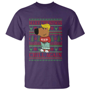 Funny Make Christmas Chill Again Chill Trump T Shirt TS09 Purple Print Your Wear