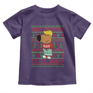 Funny Make Christmas Chill Again Chill Trump Toddler T Shirt TS09 Purple Print Your Wear