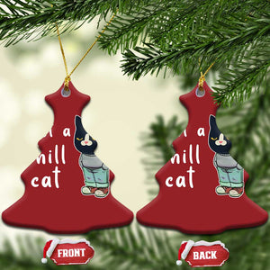 Funny Meme Just A Chill Cat Christmas Ornament TS09 Christmas Tree Red Print Your Wear