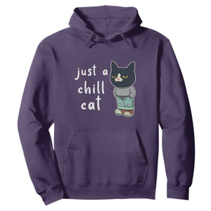 Funny Meme Just A Chill Cat Hoodie TS09 Purple Print Your Wear