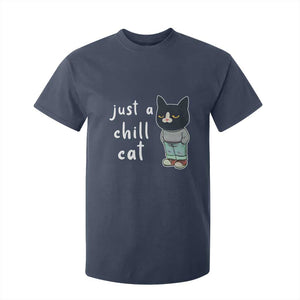 Funny Meme Just A Chill Cat T Shirt For Kid TS09 Navy Print Your Wear