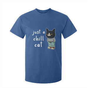 Funny Meme Just A Chill Cat T Shirt For Kid TS09 Royal Blue Print Your Wear